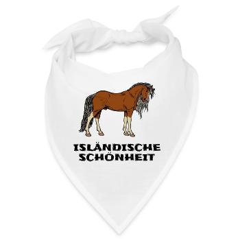 Isländer Pferde Statement Islandpferde Pferdenarr - Bandana - Weiß - Vorne