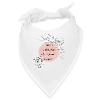 Yoga Raum Blüten erwachen - Bandana - Weiß - Vorne
