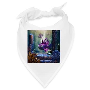 Niedliche Fantasiefische in der Tiefsee - Bandana - Weiß - Vorne