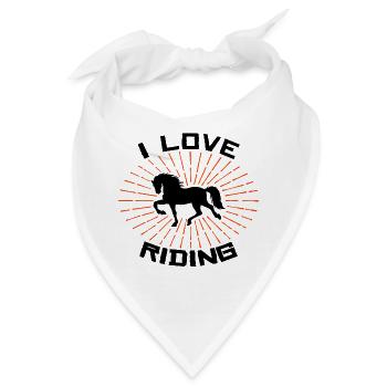 Pferdeliebe Pferde Statement Galopp Islandpferde - Bandana - Weiß - Vorne