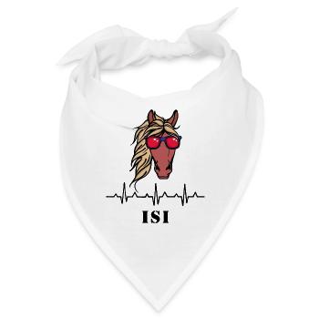 Cool Islandpferde Spruch Pferdeliebe Pferdenarr - Bandana - Weiß - Vorne