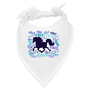 Pferdenarr Spruch Pferde Tölt Islandpferde - Bandana - Weiß - Vorne