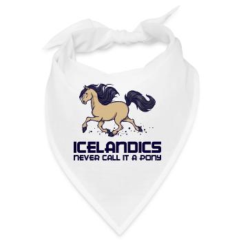 Islandpferde Statement Pferde Araber Galopp - Bandana - Weiß - Vorne