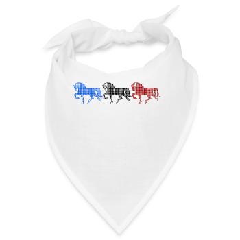 Islandpferde Galopp Pferde Hengst Pferdefan - Bandana - Weiß - Vorne