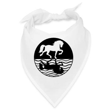 Ross Pferede Isländer Pferdeliebe Islandpferde - Bandana - Weiß - Vorne