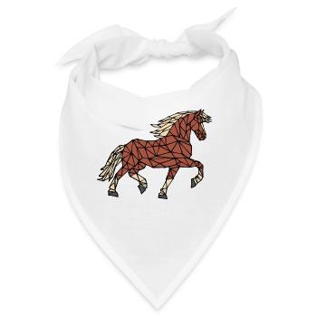 Cool Pferde Pferdenarr Reiten Islandpferde - Bandana - Weiß - Vorne