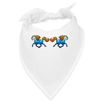 Hengst Pferde Galopp Islandpferde Stute - Bandana - Weiß - Vorne