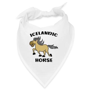 Galopp Islandpferde Islandpony Statement Pony - Bandana - Weiß - Vorne