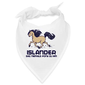 Pferdenarr Islandpferde Pferde Statement Galopp - Bandana - Weiß - Vorne