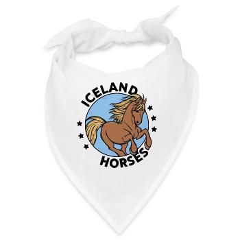 Islandpferde Pferdeliebe Stute Pferde Statement - Bandana - Weiß - Vorne