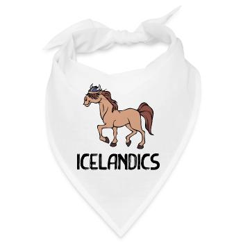 Fohlen Pferde Islandpferde Spruch Isländer - Bandana - Weiß - Vorne