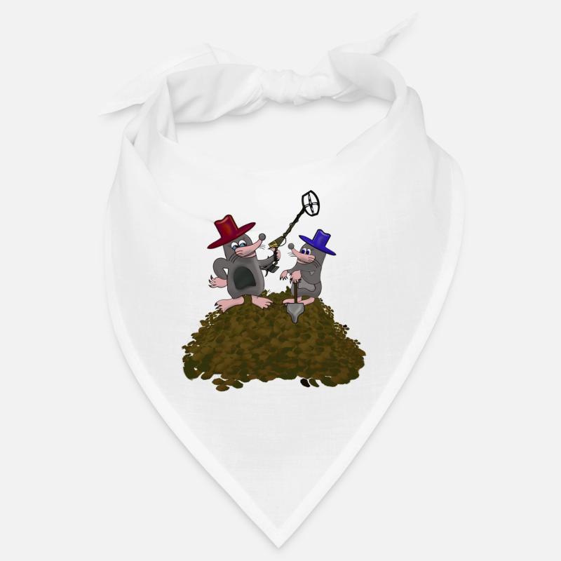 Two moles with detector and spade Bandana