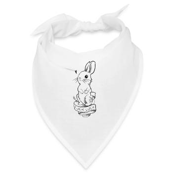 Süßes kleines Kaninchen nicht sehr glücklich - Bandana - Weiß - Vorne