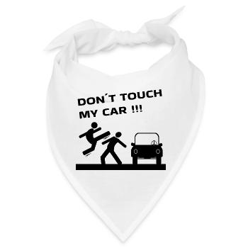 Auto CAR DON'T TOUCH MY CAR - Bandana - Weiß - Vorne