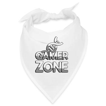 GAMER ZONE + DNA - Gaming - Bandana - Weiß - Vorne