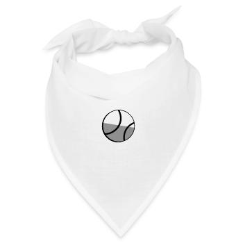 Tennisball - Illustration - Bandana - Weiß - Vorne