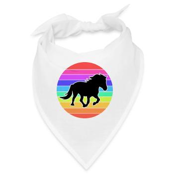 Islandpferde Pferde Isländer Galopp Pferdefan - Bandana - Weiß - Vorne