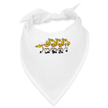Islandpferde Hengst Galopp Pferdefan Pferde - Bandana - Weiß - Vorne