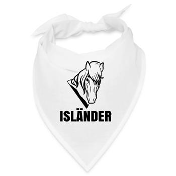 Pferde Pferdeliebe Hengst Isländer Spruch - Bandana - Weiß - Vorne