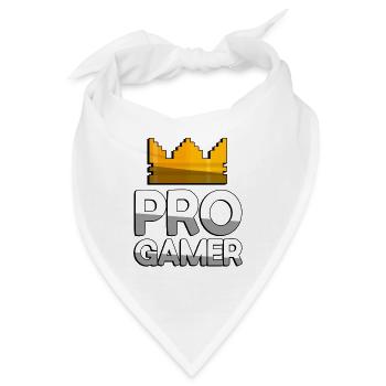PRO GAMER + King Crown - Gaming - Bandana - Weiß - Vorne