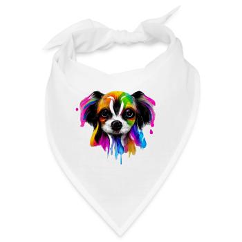 Papillon in Farbe - Bandana - Weiß - Vorne