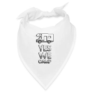 YES WE CAMP + Wohnwagen - Camping - Bandana - Weiß - Vorne