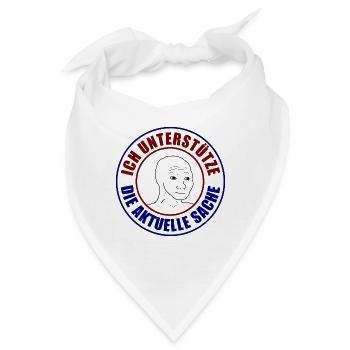 Ich unterstütze die aktuelle Sache - Bandana - Weiß - Vorne