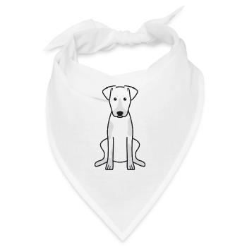 Berger De Beauce Hund Cartoon Kawaii Illustration - Bandana - Weiß - Vorne