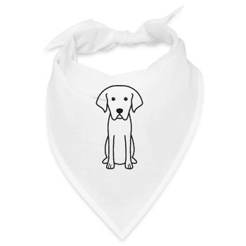 Cao De Castro Laboreiro Hund Cartoon Kawaii Illustr - Bandana - Weiß - Vorne