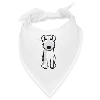 Bosnischer rauer Hund Cartoon Kawaii Illus - Bandana - Weiß - Vorne