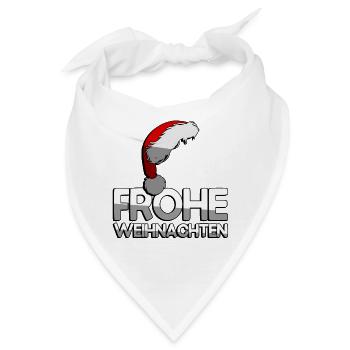 FROHE WEIHNACHTEN + Zipfelmütze - Weihnachten - Bandana - Weiß - Vorne