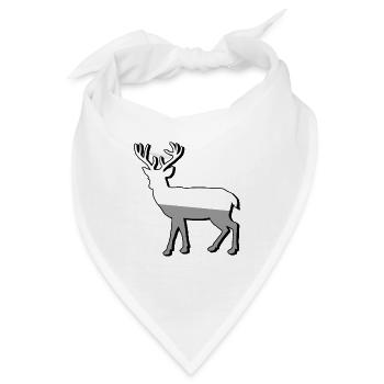 Rentier | Reindeer - Illustraton - Bandana - Weiß - Vorne