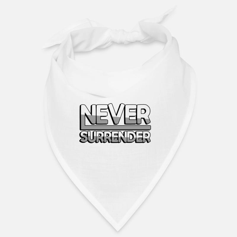 NEVER SURRENDER (Weiß) - Gaming Bandana