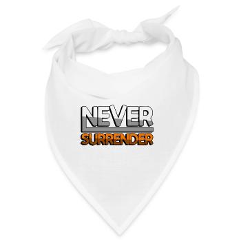NEVER SURRENDER (Orange) - Gaming - Bandana - Weiß - Vorne