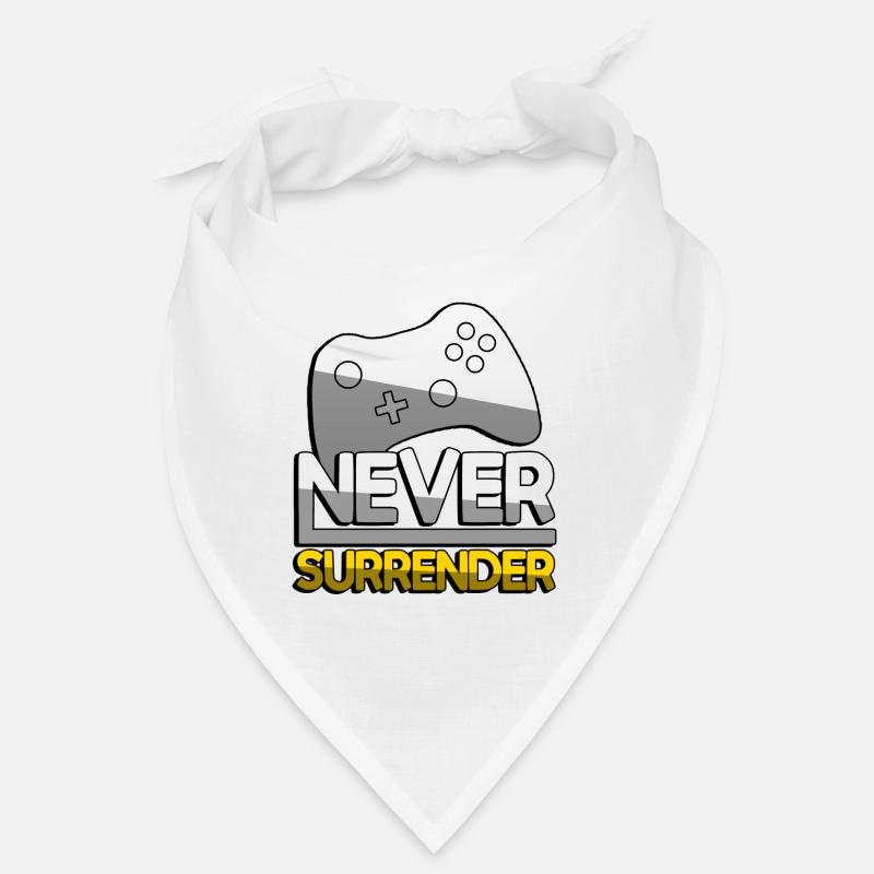 NEVER SURRENDER (Gelb) + Controller - Gaming Bandana