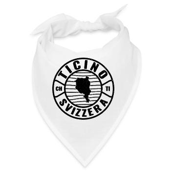 Ticino Schweiz Emblem Design - Bandana - Weiß - Vorne
