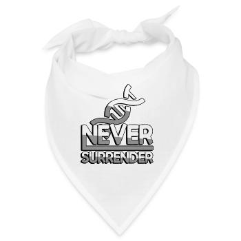 NEVER SURRENDER (Weiß) + DNA - Gaming - Bandana - Weiß - Vorne
