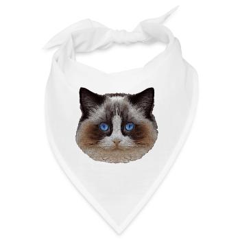 Ragdoll, samtpfote, Katzen design - Bandana - Weiß - Vorne