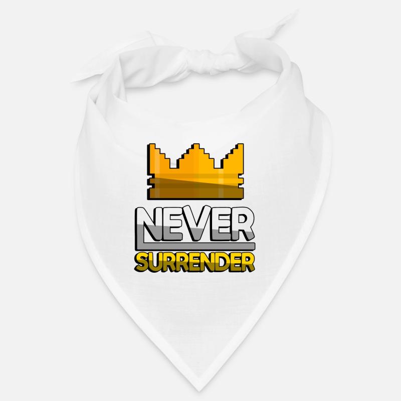 NEVER SURRENDER (Yellow) + King Crown - Gaming Bandana