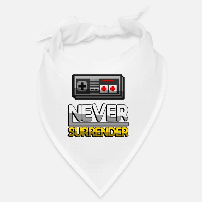 NEVER SURRENDER (Yellow) + NES Controller - Gaming Bandana