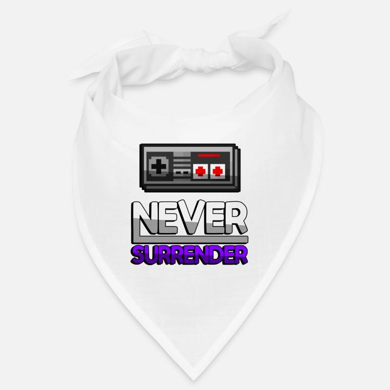 NEVER SURRENDER (Purple) + NES Controller - Gaming Bandana