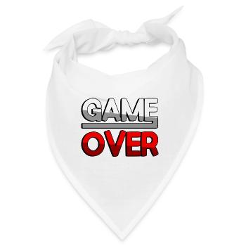 GAME OVER (Rot) - Gaming - Bandana - Weiß - Vorne