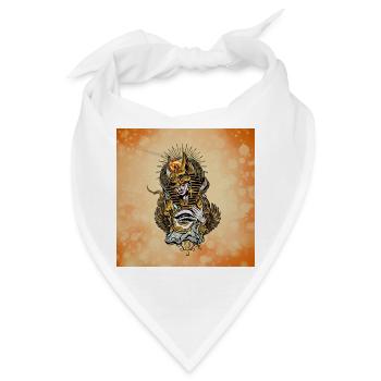 Anubis-Maske mit dem allsehenden Auge - Bandana - Weiß - Vorne
