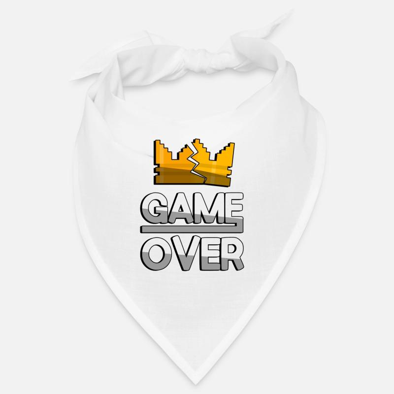 GAME OVER (Weiß) + King Crown - Gaming Bandana