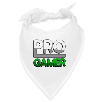 PRO GAMER (Grün) - Gaming - Bandana - Weiß - Vorne