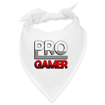 PRO GAMER (Rot) - Gaming - Bandana - Weiß - Vorne