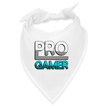 PRO GAMER (Türkis) - Gaming - Bandana - Weiß - Vorne