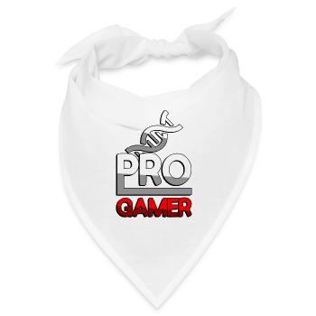 PRO GAMER (Rot) + DNA - Gaming - Bandana - Weiß - Vorne