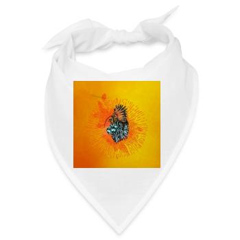 Toller Vogel und schicke Katze - Bandana - Weiß - Vorne