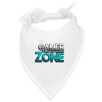 GAMER ZONE (Türkis) - Gaming - Bandana - Weiß - Vorne